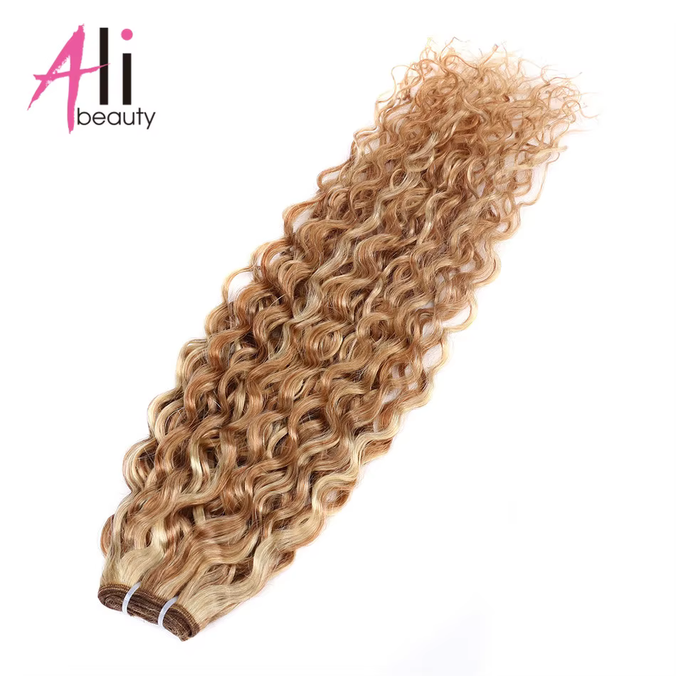Ali-beauté # P27/613 paquets de vague d'eau Extensions de cheveux humains Remy trame de cheveux Ombr