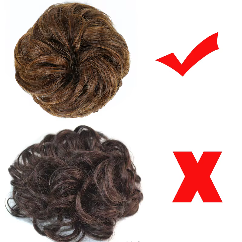 Azqueen synthétique désordre Chignon Chignon beignet Gary couleur marron cheveux Chignon Pad élastiq