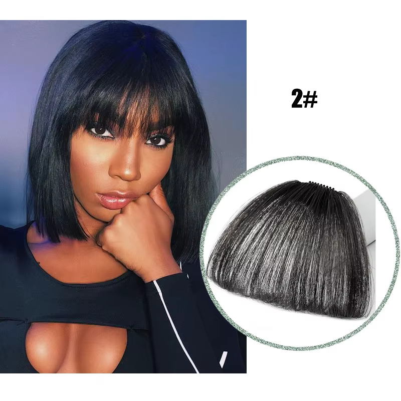 Extensions de cheveux frange à clipser pour femmes, postiches synthétiques au-dessus des cils, fauss
