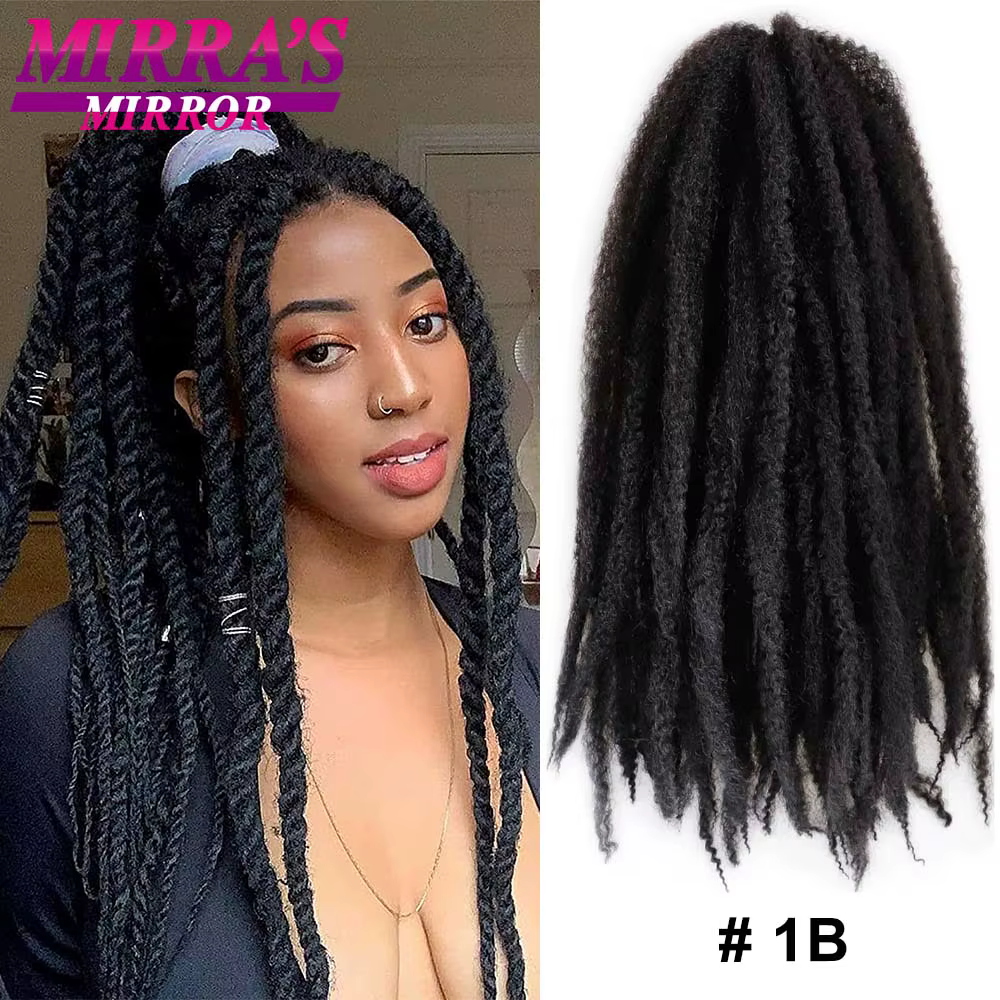 Marley Twist tressage cheveux 18/24 pouces Marley Twist cheveux Afro crépus bouclés Faux Locs Croche