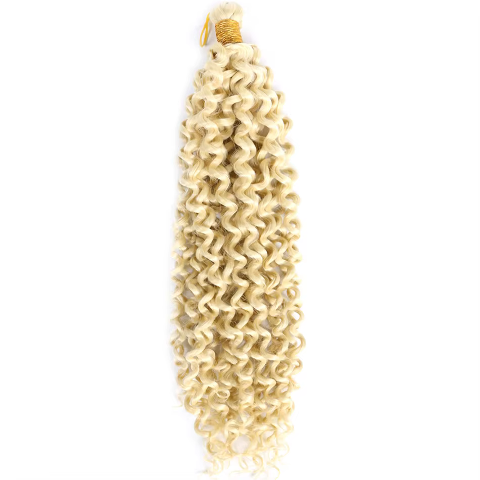 Afro Curl synthétique Crochet cheveux tressage Extension de cheveux vague d'eau tresses faisceaux Fr
