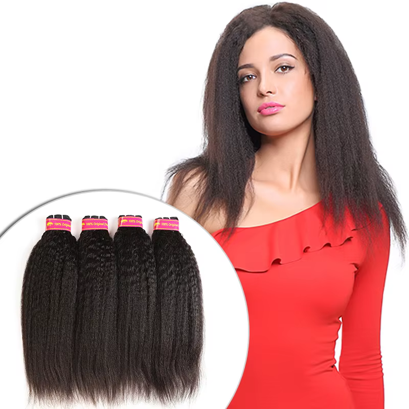 Ali Queen 10A non pressé yaki cheveux raides paquets cheveux bruts armure 1 pièces prix de gros brés