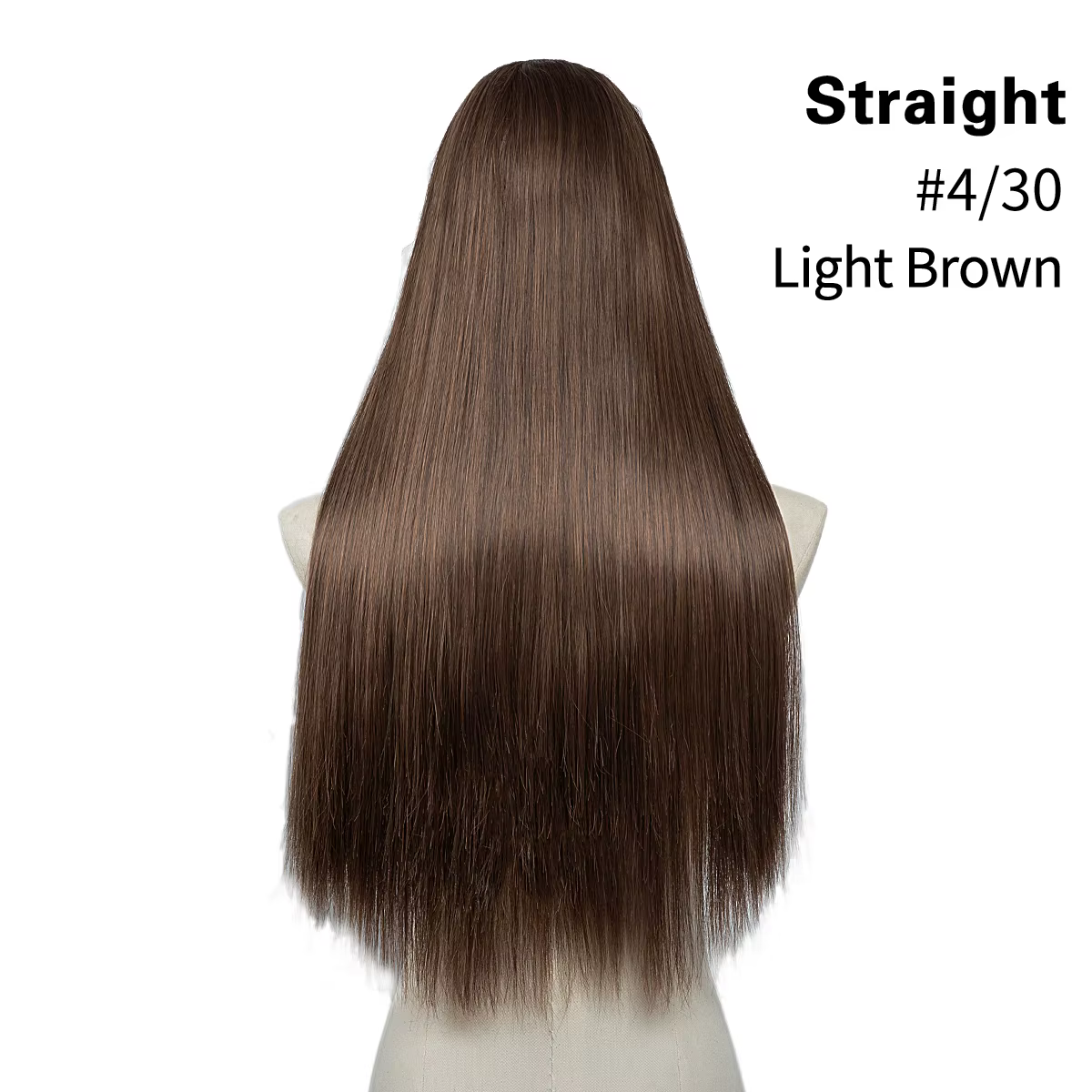 Extension de cheveux à clipser synthétique droite de qualité supérieure pour femme, postiches blonde