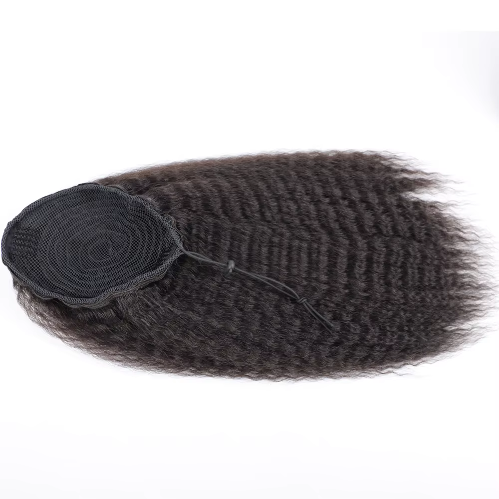 Faux cordon synthétique queue de cheval Extension de cheveux élastique pour les femmes crépus bouclé