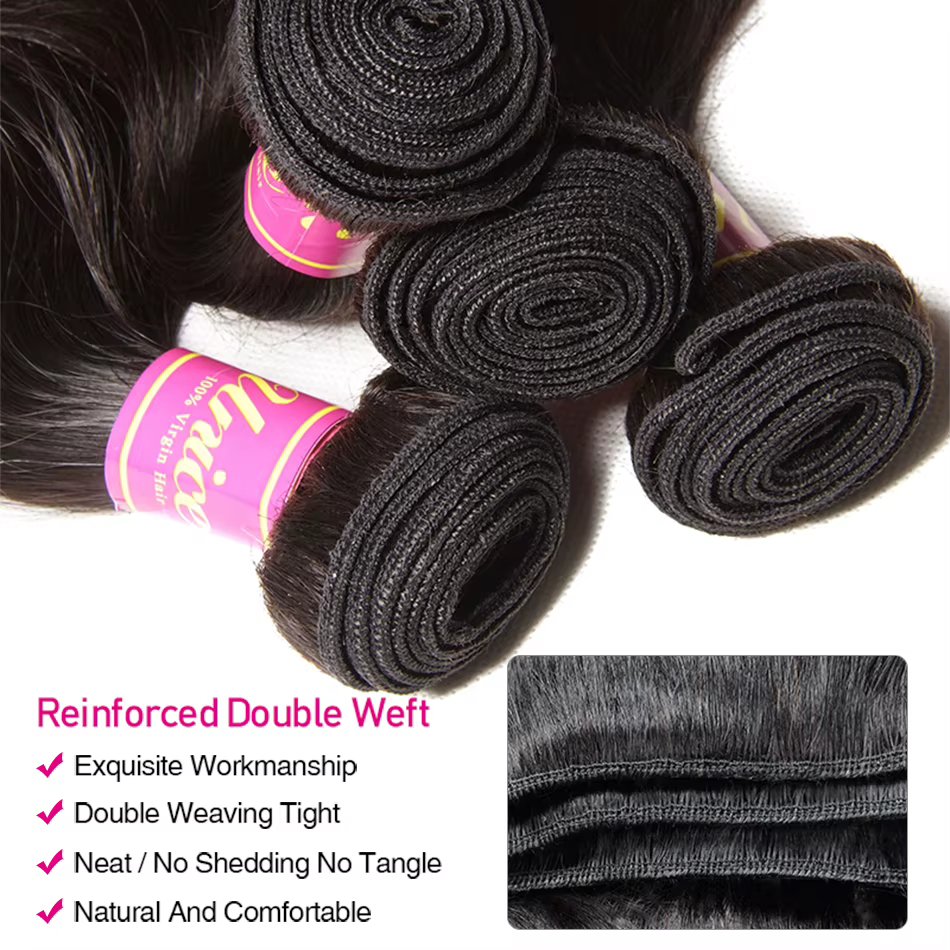 Tissage en lot péruvien 100% naturel Body Wave-UNice Hair, cheveux vierges, extension capillaire, 30