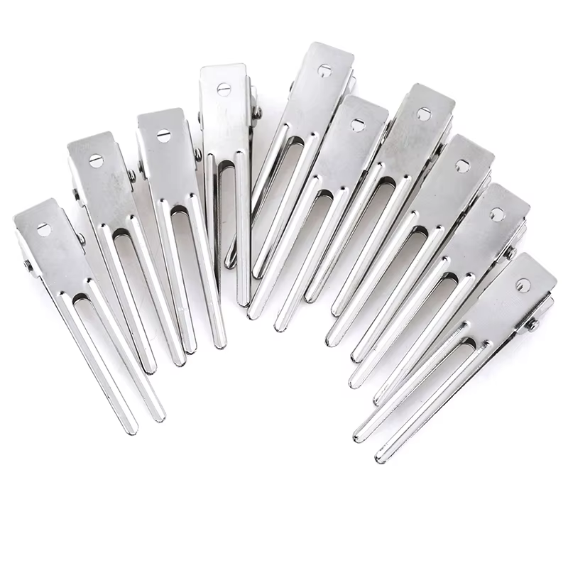 Pinces crocodiles en métal, 10 pièces/lot, pince à cheveux Durable, accessoires pour cheveux, épingl