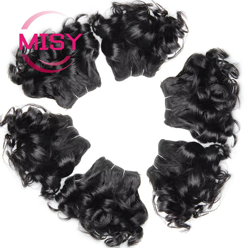 Cheveux humains naturels brésiliens 200 g/Lot paquets de cheveux courts bouclés couleur ombrée 1B 99