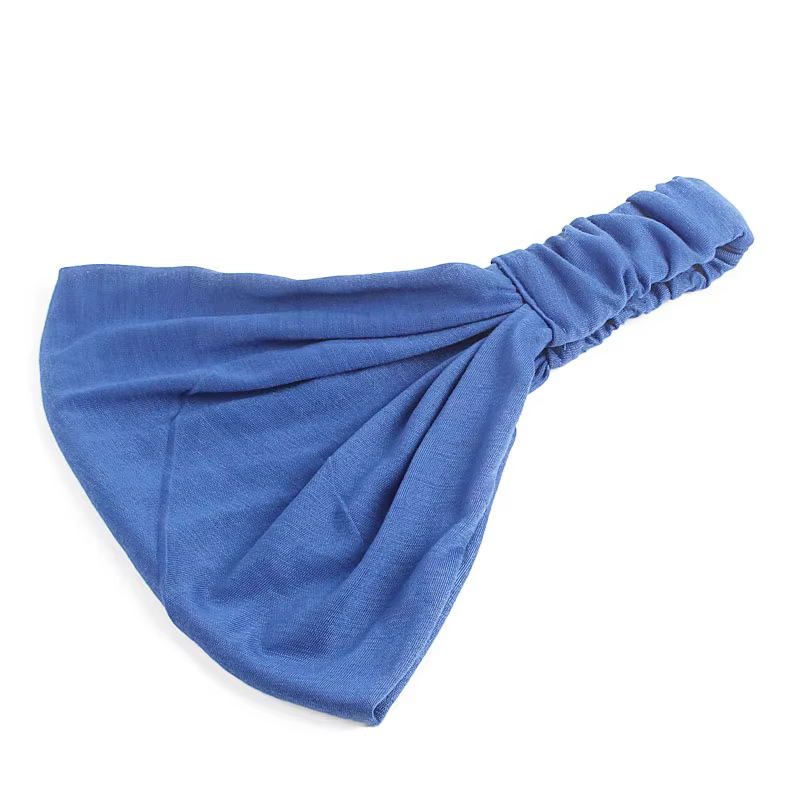 Nouveau été femmes solide coton bandeau élastique large doux filles sport Yoga noué bandeau course b