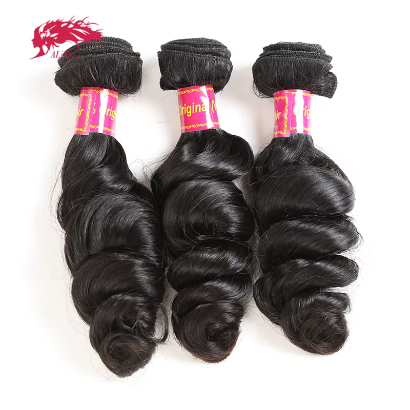 Tissage en lot brésilien naturel vierge brut 100%-ALI QUEEN HAIR, adt wave, 10 à 30 pouces, extensio