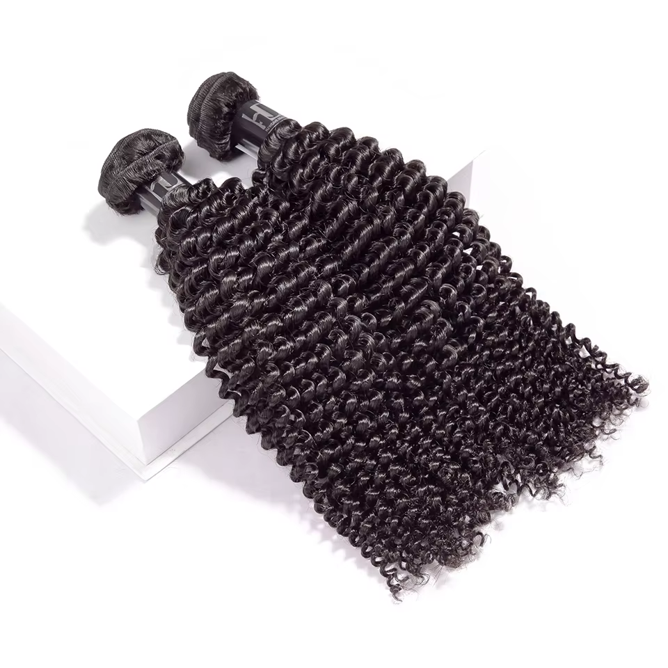 Vingin-Tissage de cheveux brésiliens bouclés afro crépus, vague d'eau, faisceaux de cheveux humains,