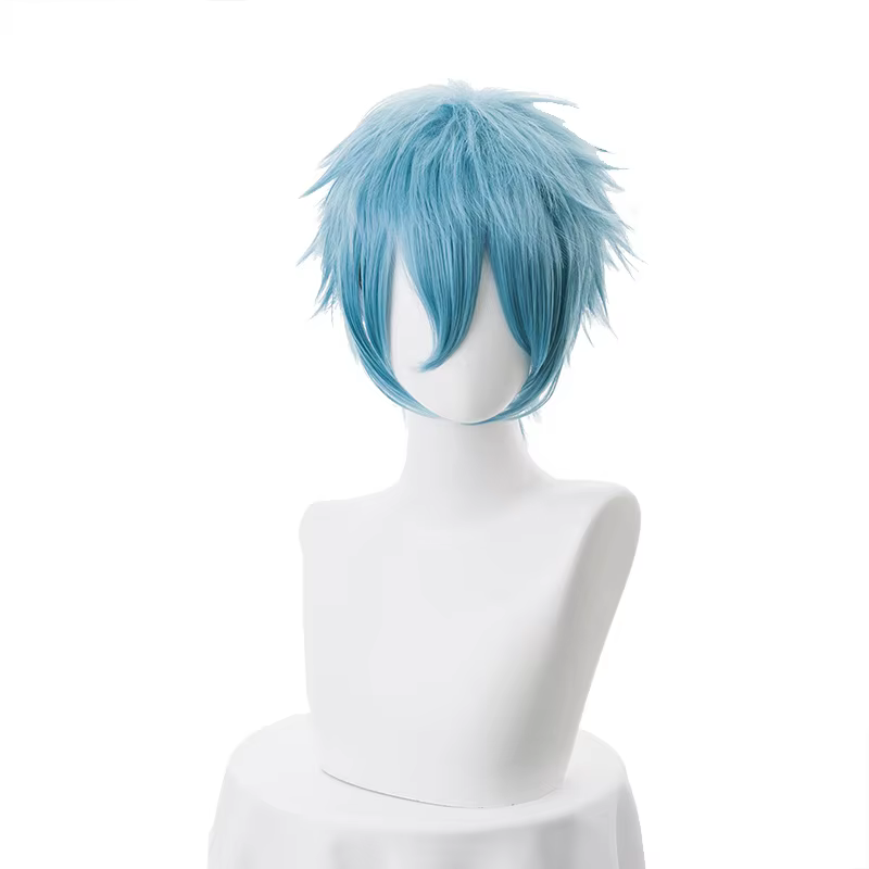 Anime My Academia Boku no Hiro Akademia Shigaraki Tomura perruques courtes gris bleu mixte bouclés C