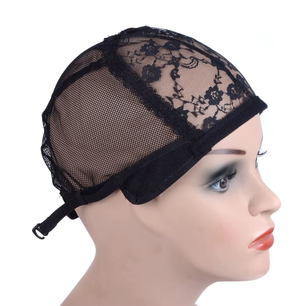 Bonnet de perruque pour la fabrication de perruques, avec sangle réglable au dos, bonnet de tissage 