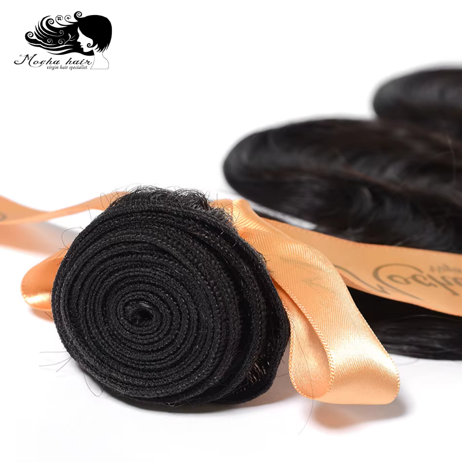 MOCHA Hair10A cheveux vierges brésiliens vague de corps 3 Bundles16 "-26" 100% Extension de cheveux