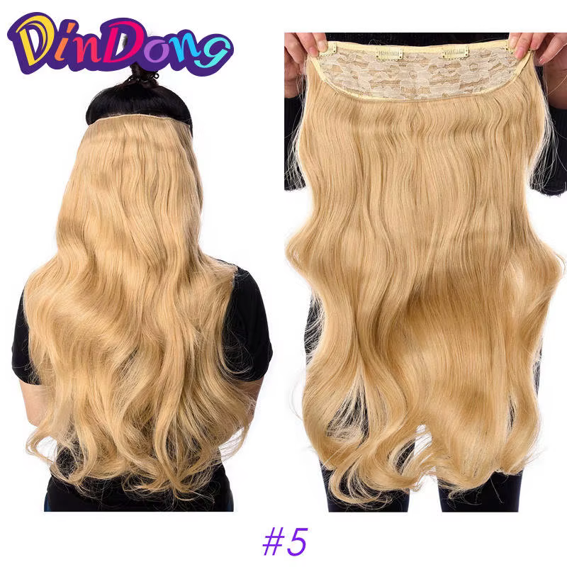 DinDong-Extensions synthétiques ondulées à clipser, cheveux de qualité supérieure, degré de chaleur,
