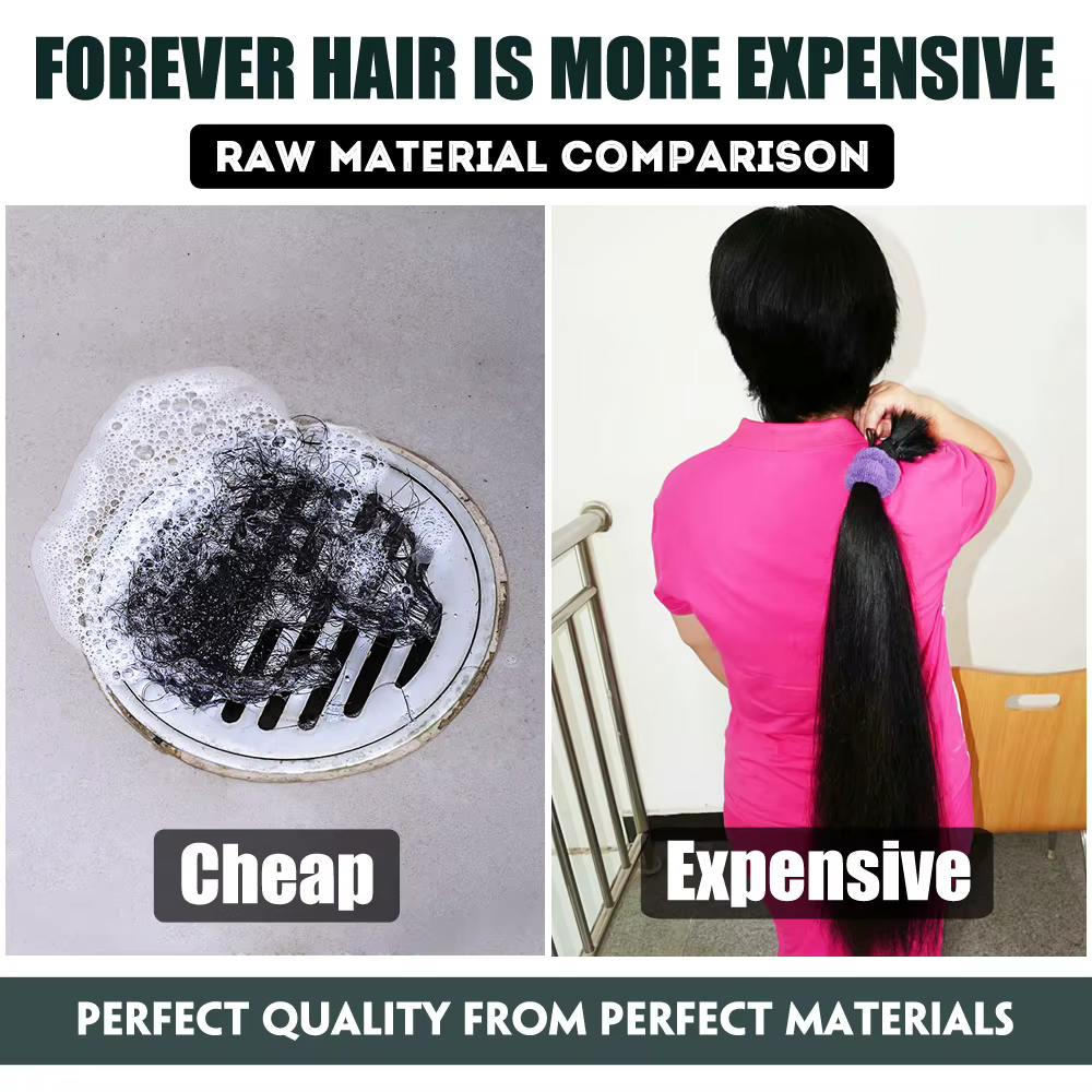 FOREVER HAIR 100 g/pièce 16 "18" 20 "réel tissage de cheveux humains Remy Extensions de cheveux raid