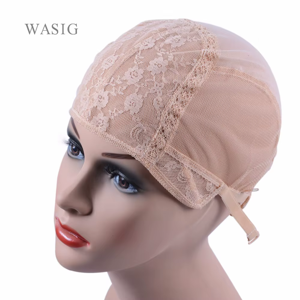 Bonnet de perruque blonde pour perruques exécutives avec sangle réglable à l'arrière, bonnet de tiss