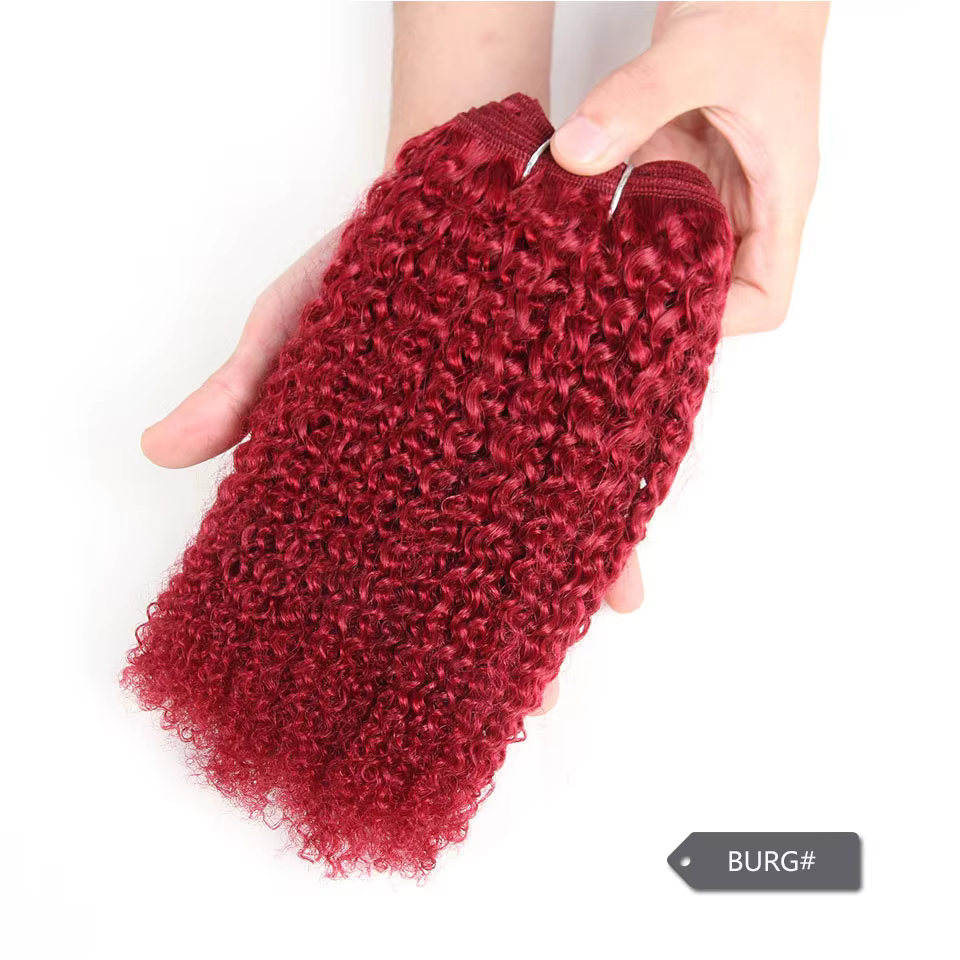 Tissage en Lot Brésilien Naturel Remy Crépu et Bouclé, Extensions Capillaires Afro Élégantes, Couleu