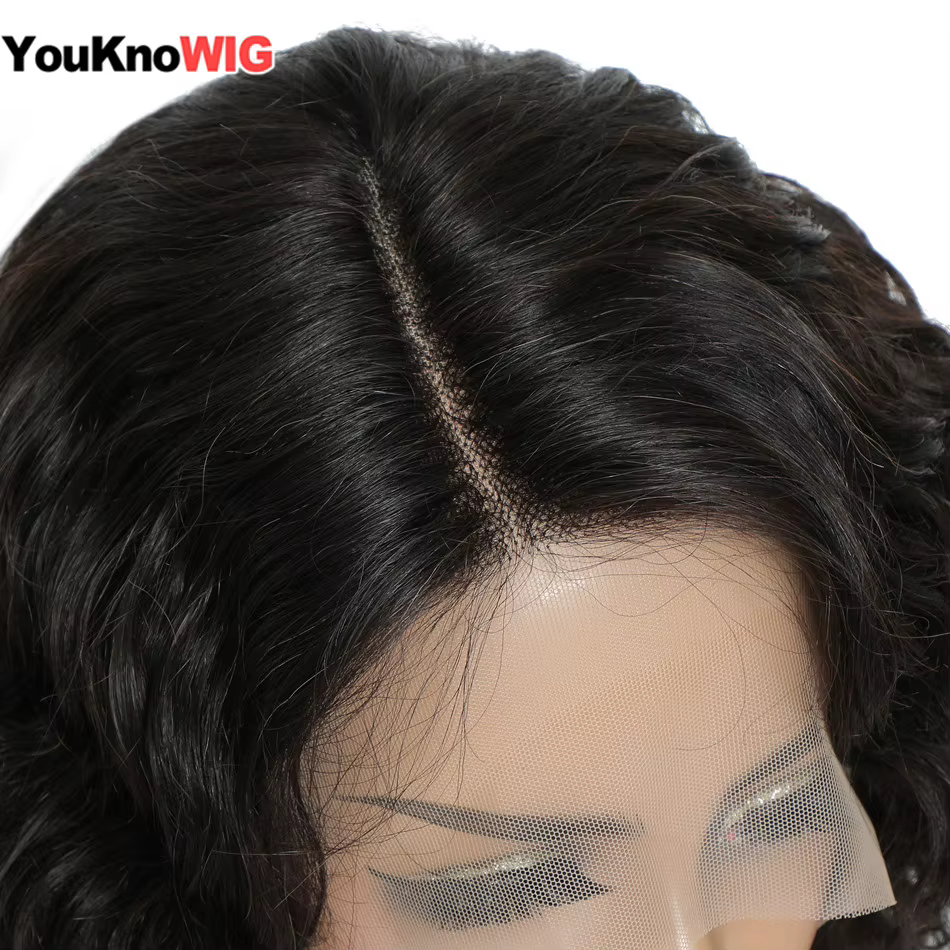 Perruque Lace Front Wig Body Wave brésilienne Remy naturelle, cheveux courts, 13x1 HD, pour femmes