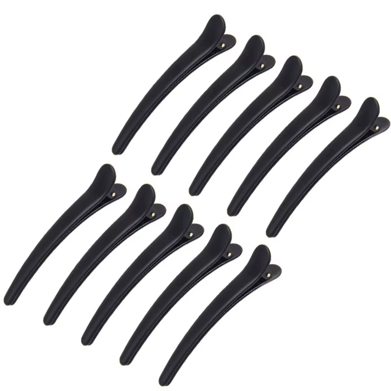 Épingles à cheveux professionnelles pour Salon de coiffure, 10 pièces, en plastique noir, à une broc
