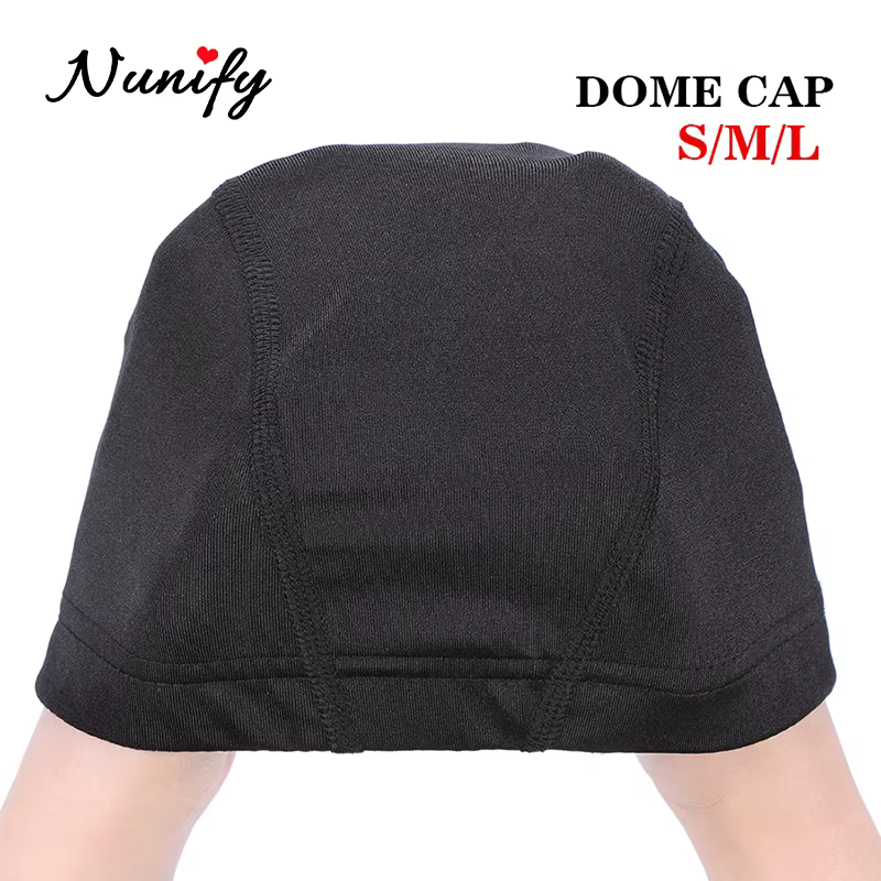 Nunify 1 pièces S M L vente en gros Spandex dôme casquette pour Bonnet Perruque noir filet à cheveux