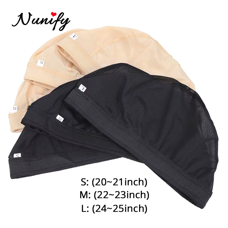 Nunify S/M/L Spandex maille dôme perruque casquette plus facile coudre dans les cheveux extensible t