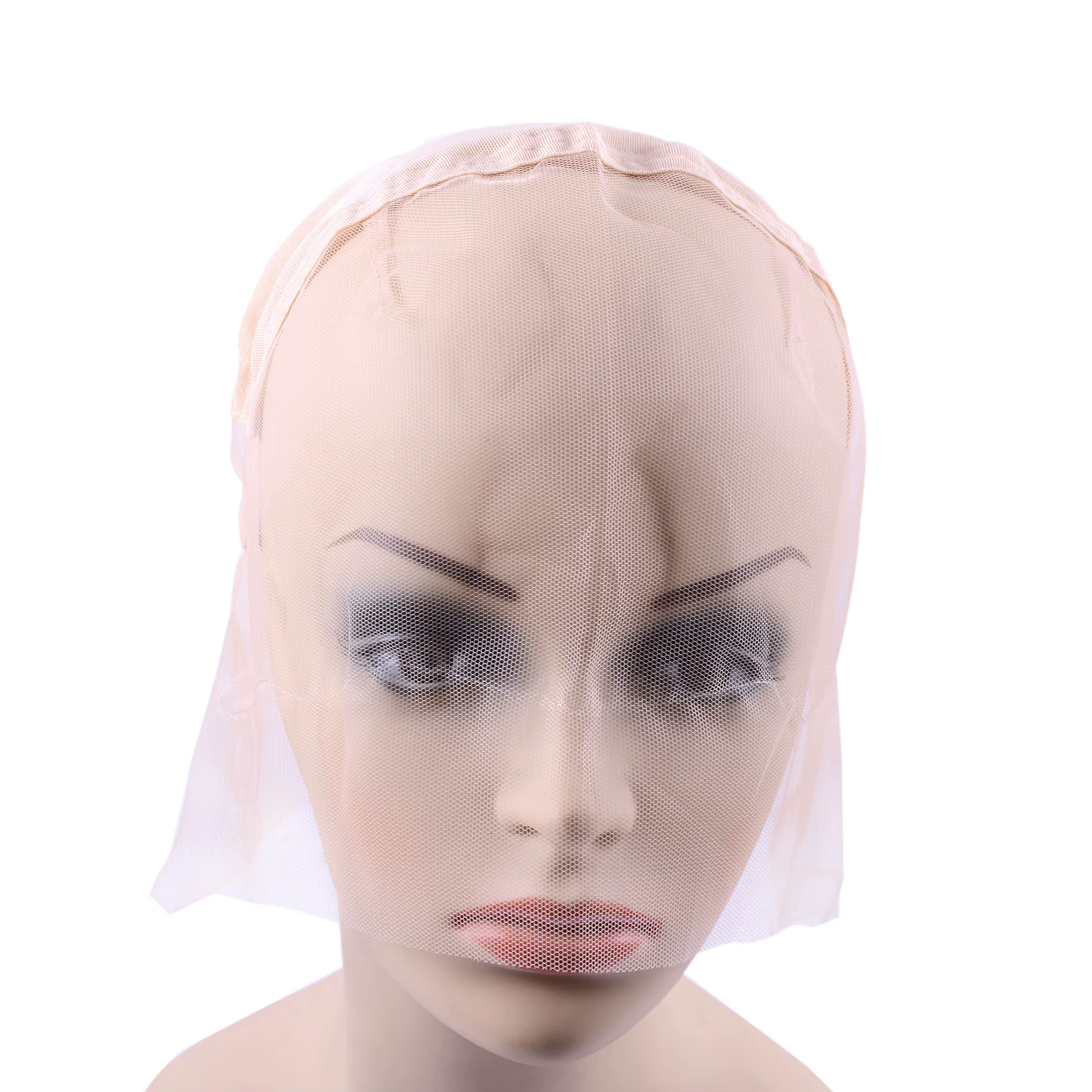 1 pièce Base de perruque beige en dentelle complète pour la confection de perruques entièrement fait