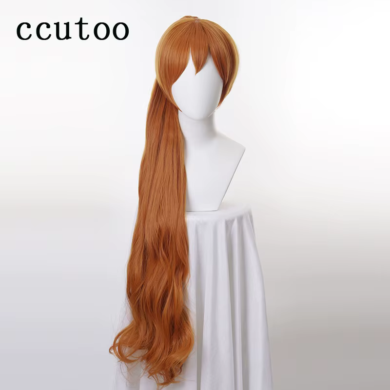 Ccutoo Thumbelina perruque 100 cm de Long cheveux synthétiques bouclés Cosplay Costume perruques puc
