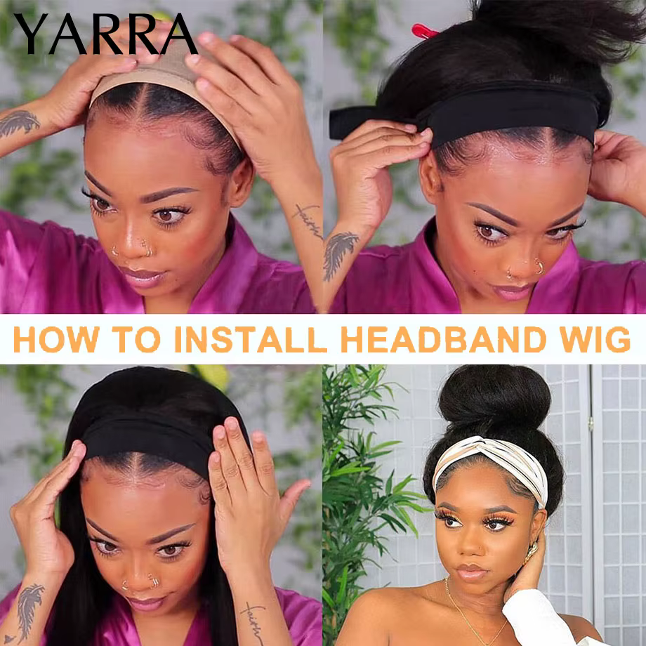 Afro crépus bouclés bandeau perruque cheveux humains brésilien bouclés Remy Afro crépus bandeau perr