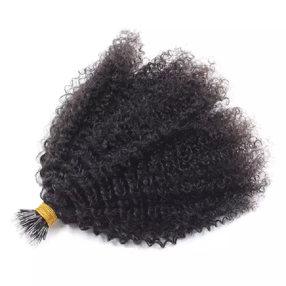 Micro NJosé Head I Tip-Extension de Cheveux Humains pour Femme, Microlinks, Afro, Kinky, Curly, Mong