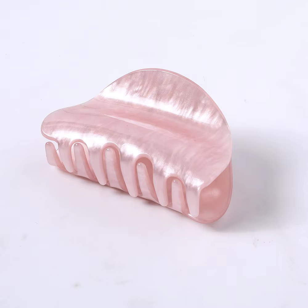 Pince à Cheveux en Acrylique à Rayures Marbrées pour Femme, Crabe, Griffes, Outil de Lavage, Accesso
