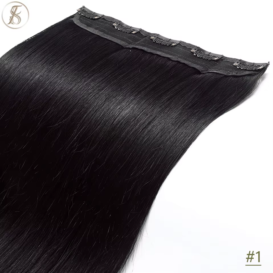 TESS pince dans les Extensions de cheveux humains 100% Extension naturelle pince à cheveux 3/4 tête