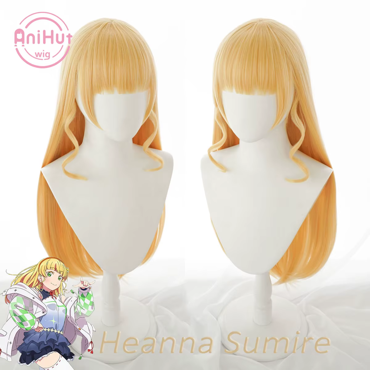 【AniHut】Liella! Perruque de cosplay blonde Heanna Sumire LoveLive!SuperStar!! Cheveux de cosplay syn
