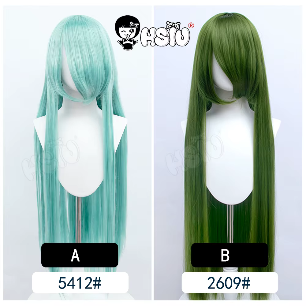 Anime nouveau style Cosplay longue perruque 「HSIU」fête Anime perruques 44 couleurs 100 cm perruque c