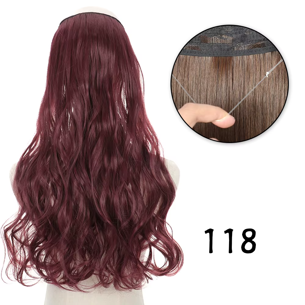 Extensions capillaires synthétiques sans Clips, faux cheveux ombrés, rose, blond, marron, noir, natu