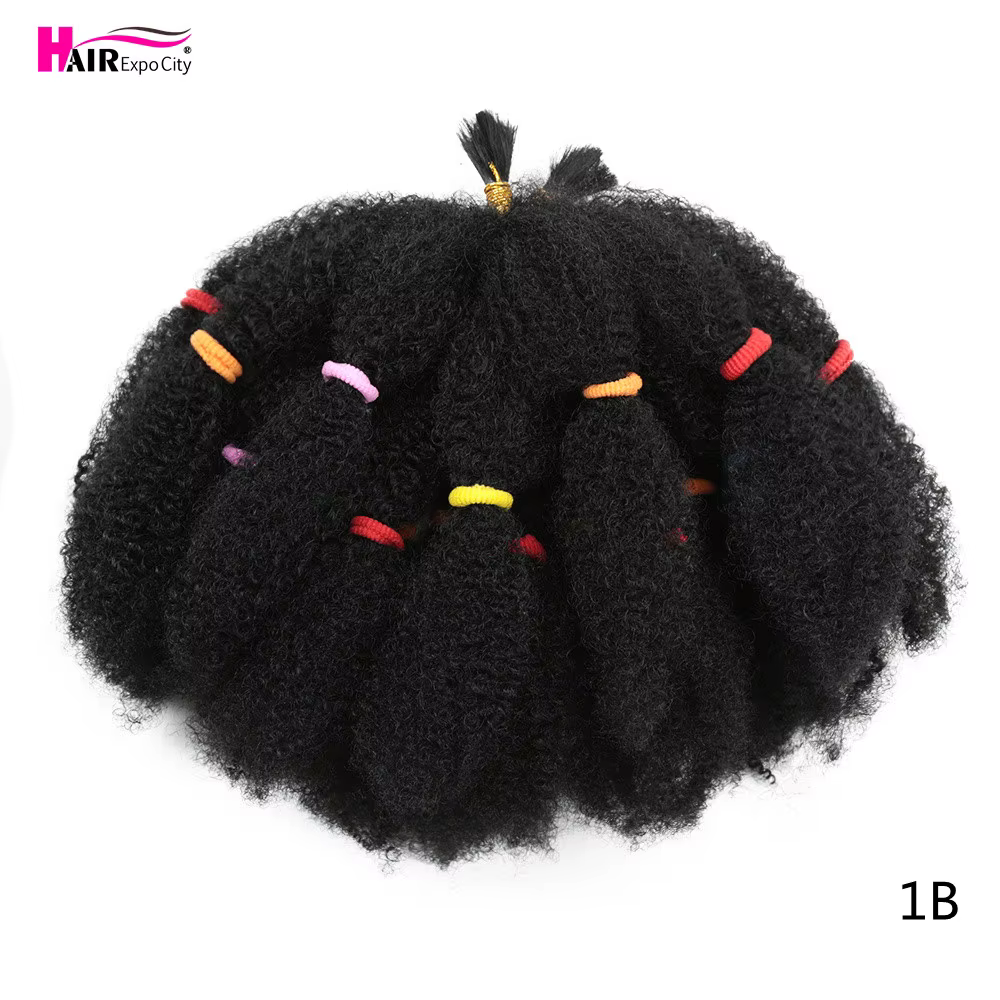 Tresses synthétiques Afro courtes crépues au Crochet, tresses Marley de 12 pouces, Extensions capill