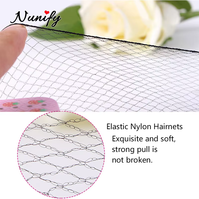 Nunify 5Mm filets à cheveux en Nylon Invisible jetable filet à cheveux Ballet danse Snoods filet chi