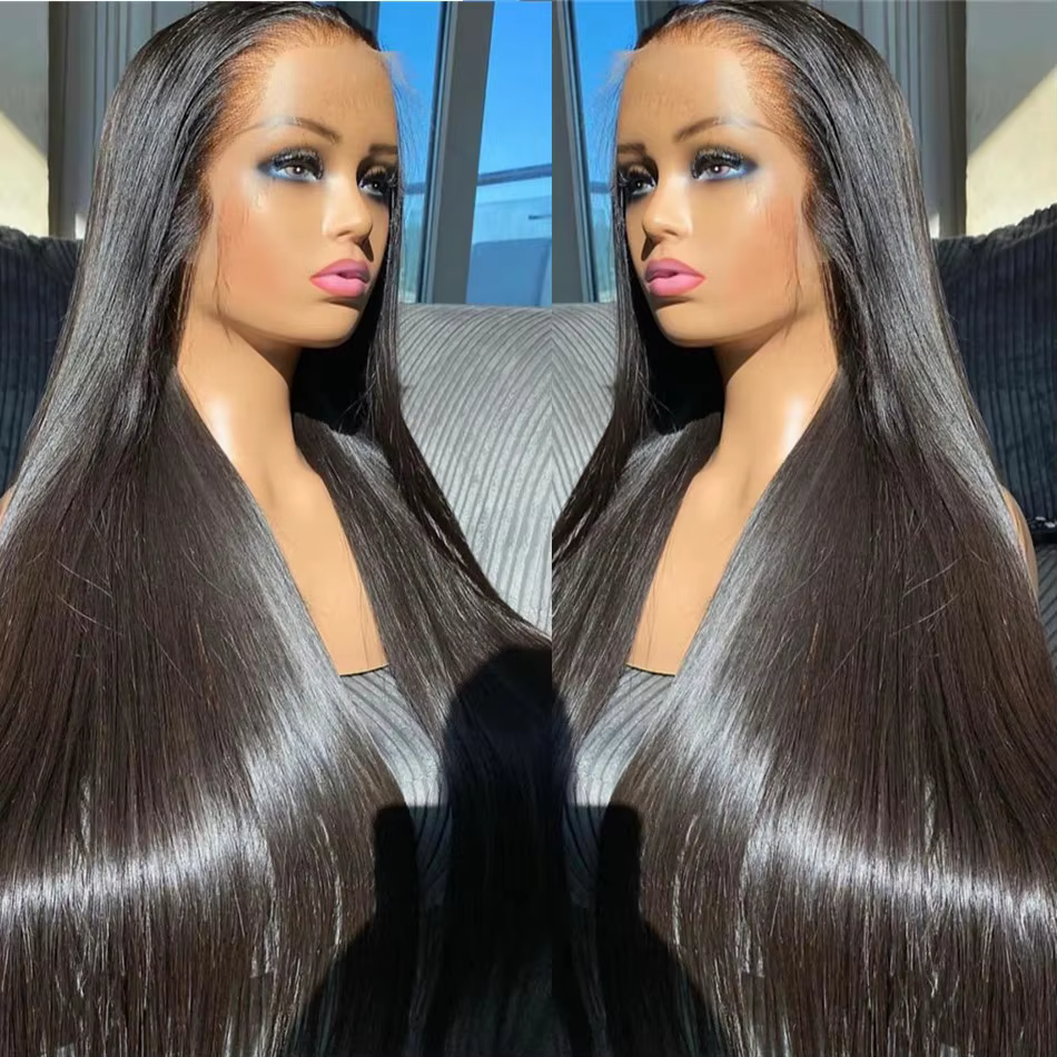 Sophia-Perruque Lace Front Wig 360 Naturelle, Cheveux Lisses, 13x6, 13x4, 4x4, 30 Pouces