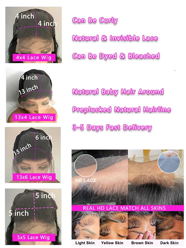 Perruque Lace Front HD 13x6 en cheveux humains, 30 pouces, Perruque Lace Frontal 13x4, couleur marro