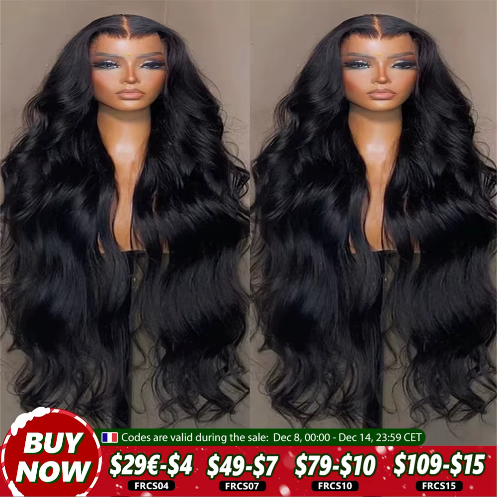 HD Transparent 30 32 Inches Lace Body Wave Brazilian 13x4 13x6 Front Human Hair Wigs 180 Density 360