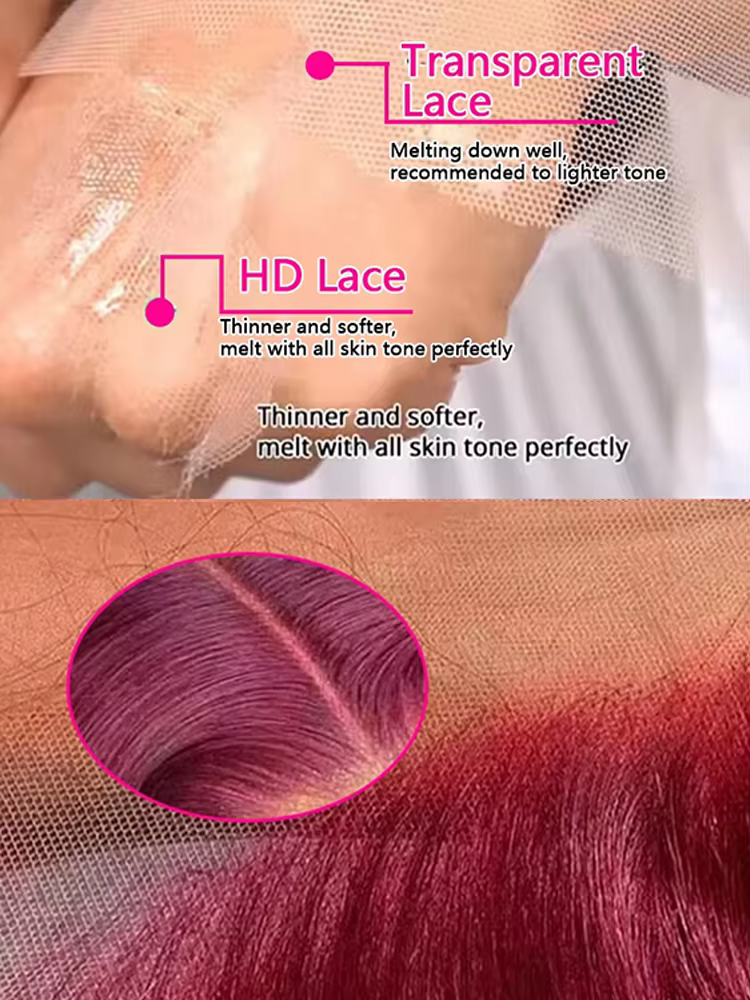 200% perruque de vague de corps bordeaux 99J perruque avant en dentelle 13x4 13x6 HD perruque fronta