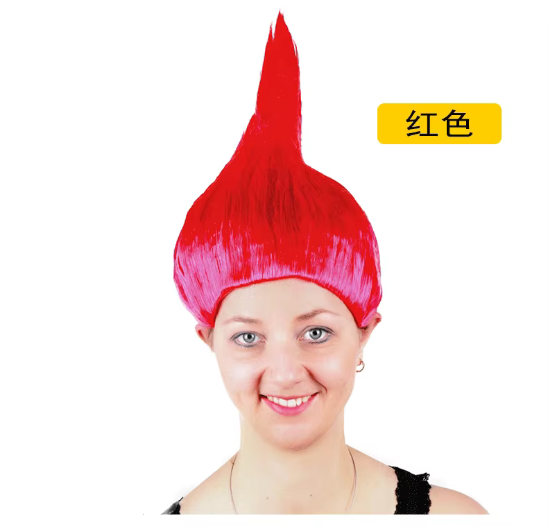 Trolls Poppy perruque pour enfants 36 cm perruque enfants Cosplay fournitures de fête Trolls perruqu