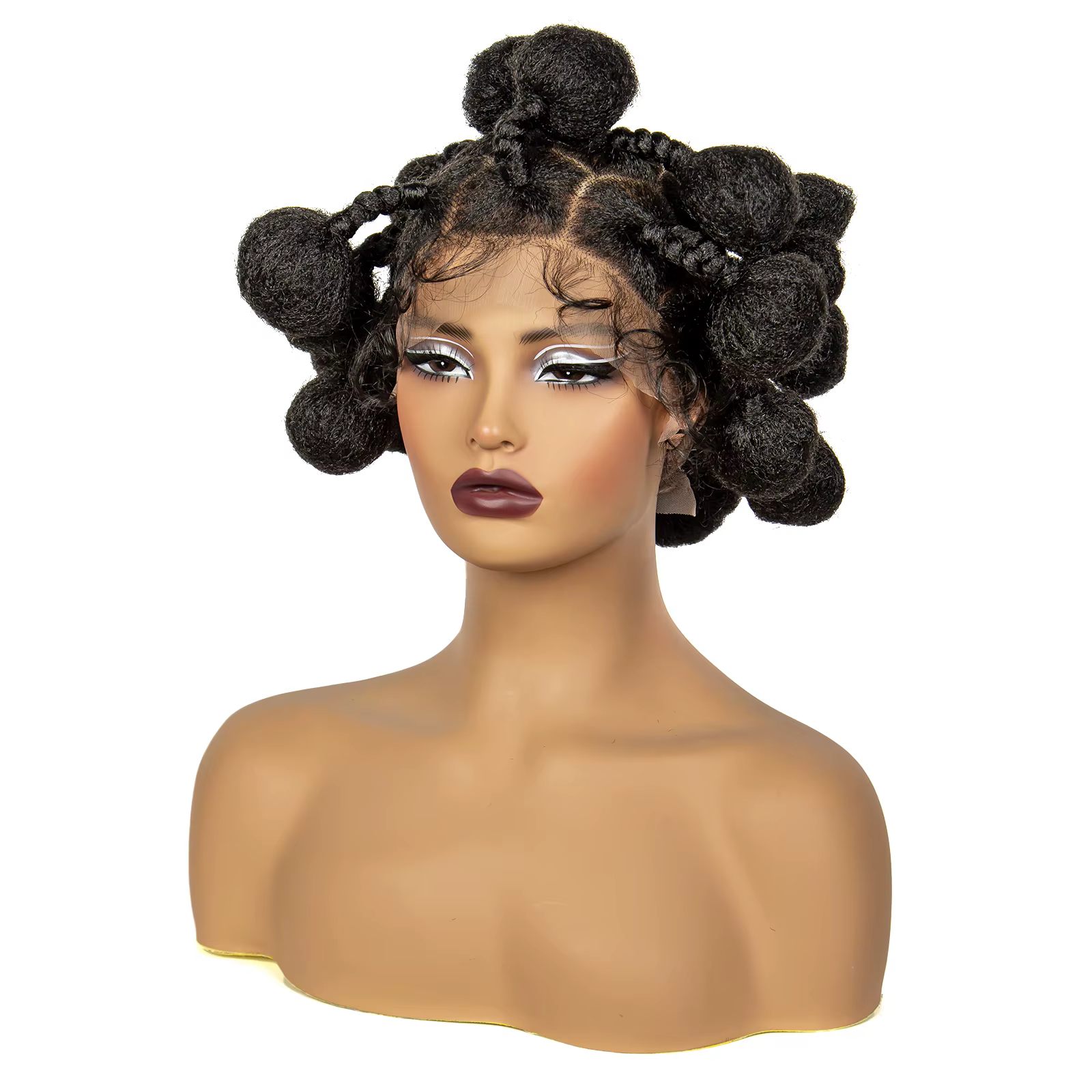 Perruques tressées banary faites à la main pour femmes noires, pleine dentelle synthétique, perruque