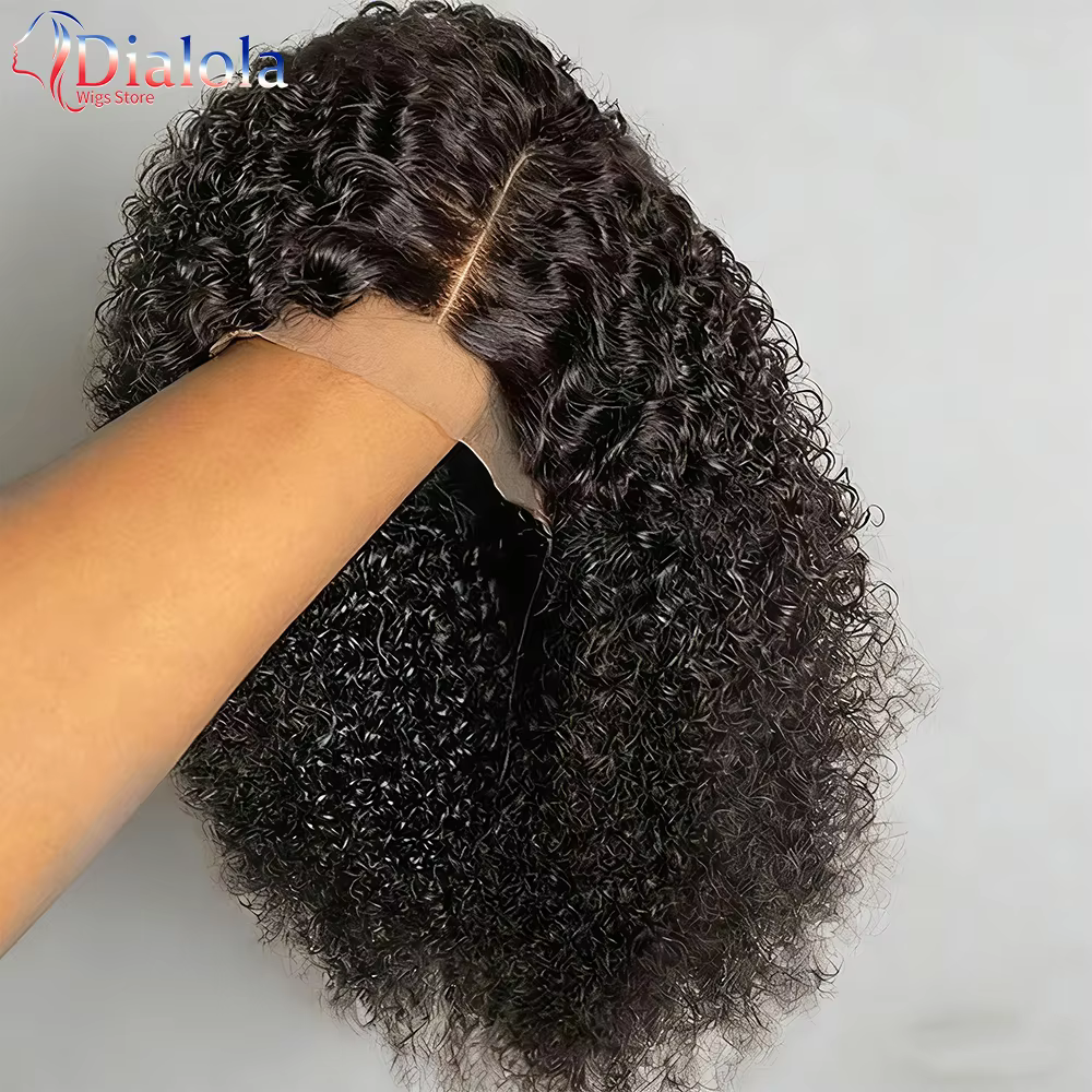 Perruques Courtes Bob Bouclées Dialola Water Curly 220% Brésiliennes Prêtes à Porter 5x5 Sans Colle 