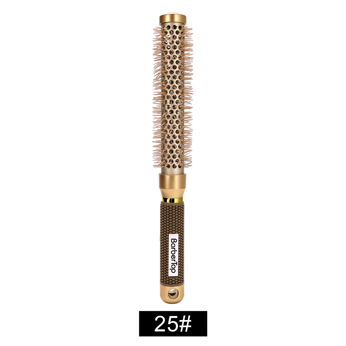 Brosse à cheveux ronde en poils de sanglier BARBERTOP, peigne pour cheveux bouclés, rouleaux à cheve