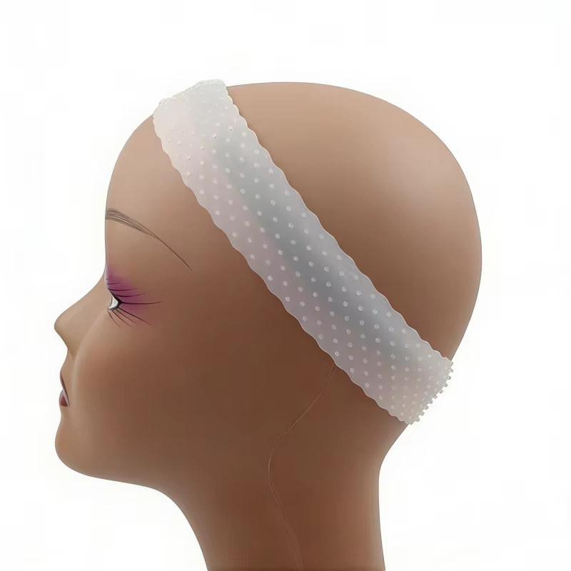 Bandeau antidérapant en silicone élastique pour perruque, blanc, noir, marron et couleur chair, band