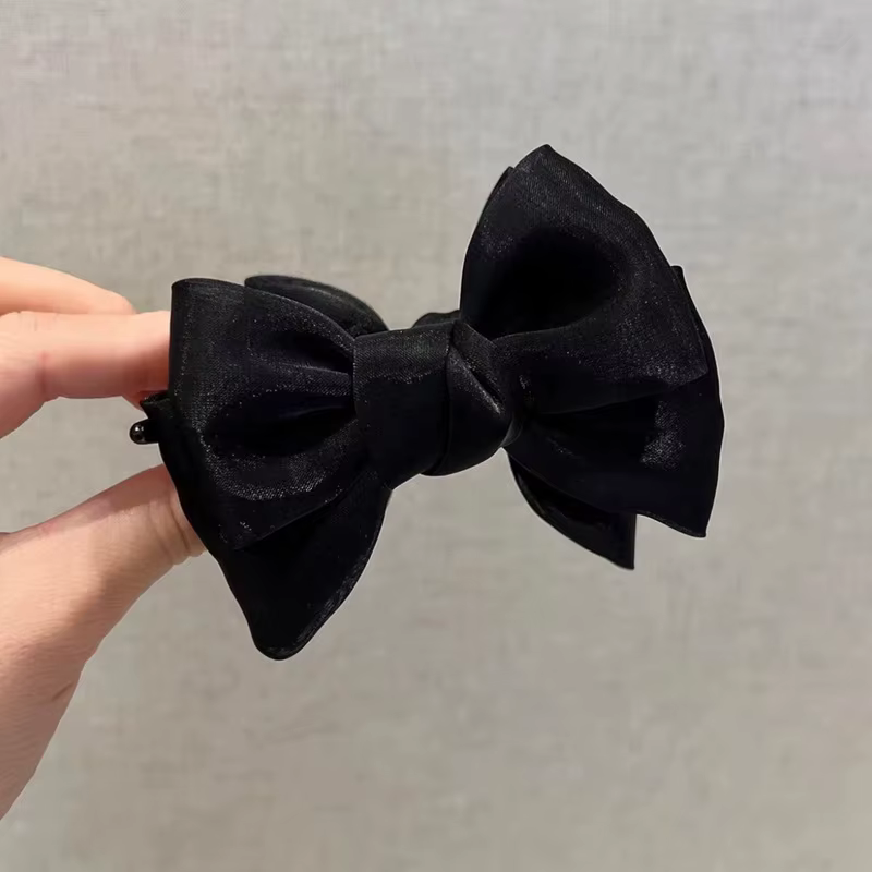 Pince à cheveux élégante pour chignon avec nœud papillon, 1 pièce, pince à cheveux de tempérament de