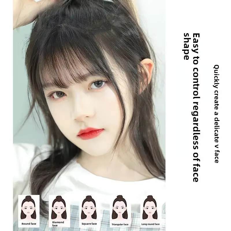 3D Remy cheveux humains Air frange pour fille femmes front réédition une pince dans les Extensions d