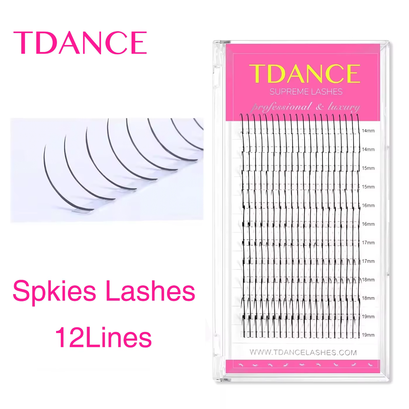 TDANCE – extensions de cils à pointes, 18mm, Volume vaporeux, individuels, longs, naturels, maquilla
