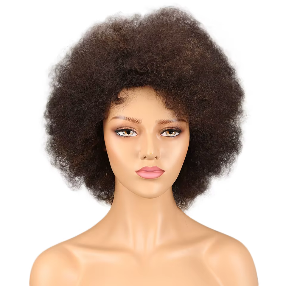 Perruques Bob bouclées afro crépues brésiliennes P4/30 # Perruques de cheveux humains Remy de dens