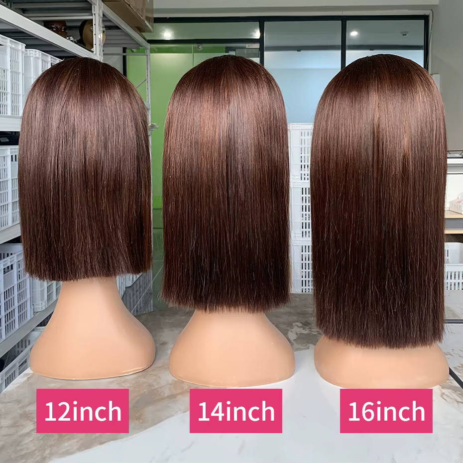 Perruques vietnamiennes sans colle, 100% cheveux humains de qualité, perruque prête à porter avec cl